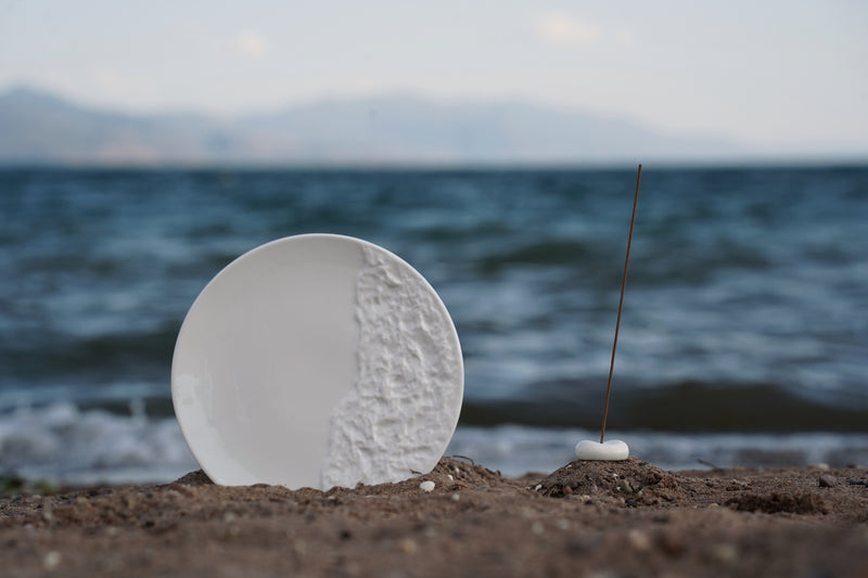 Minimalist Ceramic Incense Holder hover